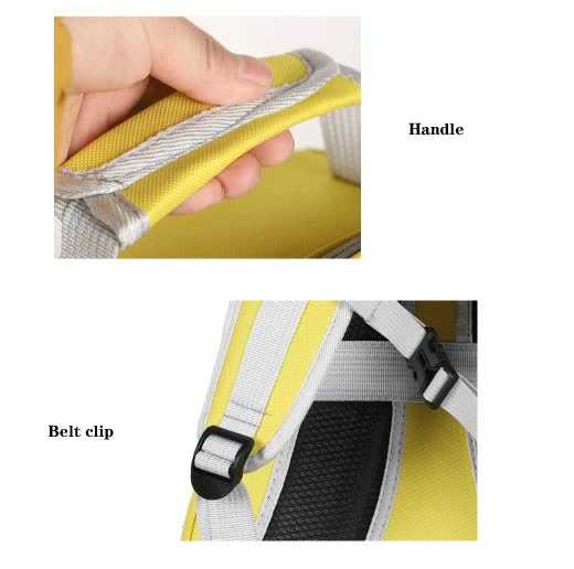 Grey Stylish Transparent PVC Pet Carrier Backpack - Large Capacity, Multi-Use for Birds & Cats(Including Wooden Stick)