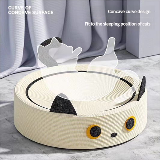 Cute Green Fabric Frog Cat Scratching Post and Lounger - 41cm Cat Scratch Proof Basin