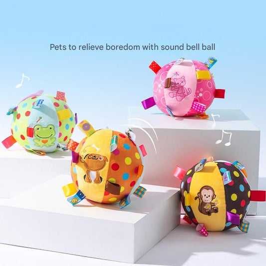 Durable Dog Training Interactive Ball with Sensory Tags(Yellow Bear)