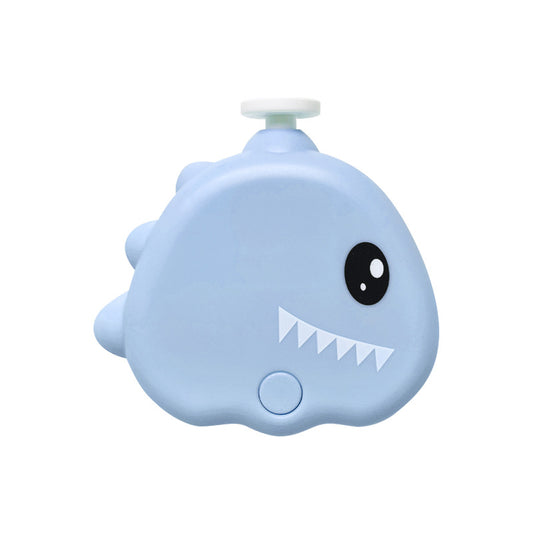 Blue Cute Dinosaur Electric Pet Nail Grinder - 3-Speed, Low Noise, USB-C for Dogs & Cats