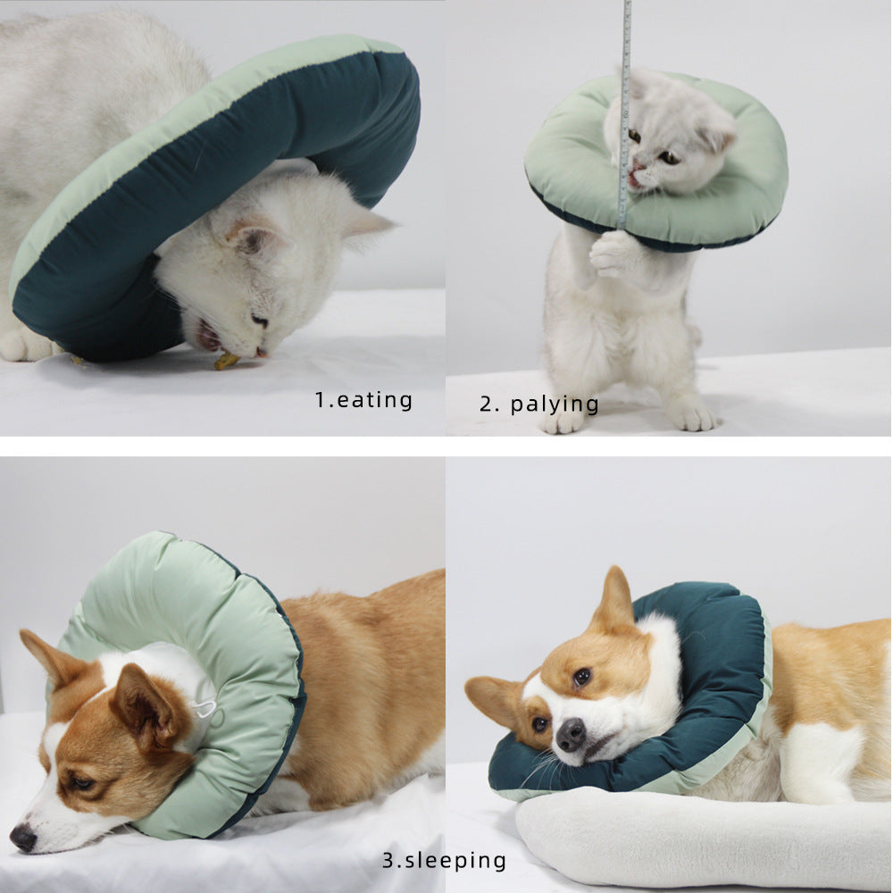 Green Adjustable Soft Elizabethan Collar for Pets - Comfortable Recovery Aid - XXL