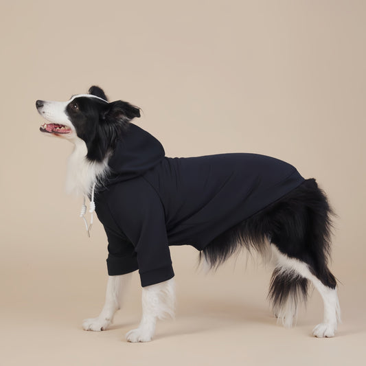 Black Classic Dog Sweatshirt with Hood & Drawstrings - For Large Dogs (Size : 7XL)