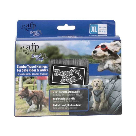 XL Dog Harness 2 in 1 Combo - Car Travel Rides + Walks - No Pull Leash Seat Belt