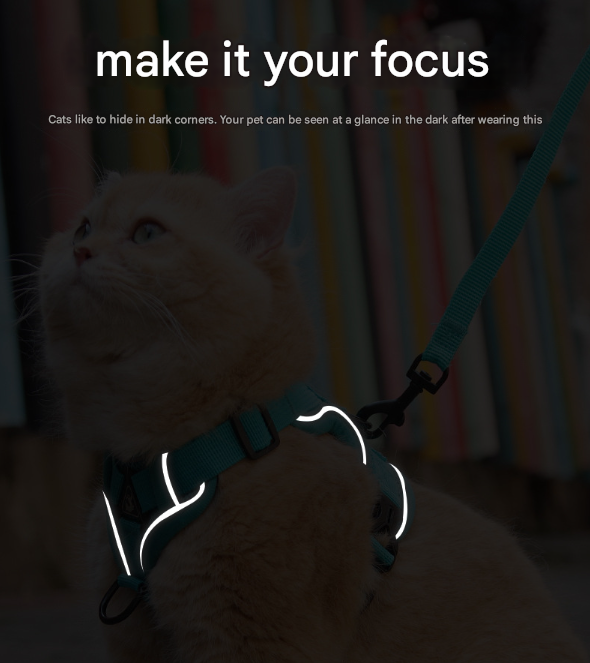 Grey Reflective Mesh Dog Harness and Leash Set - Adjustable No-Pull Vest - M