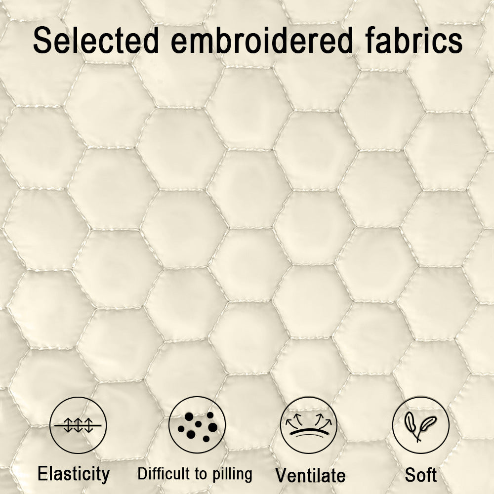 Beige Cozy Quilted Pet Carrier Backpack - Front Pack Sling for Cats & Small Dogs - Travel & Outdoor